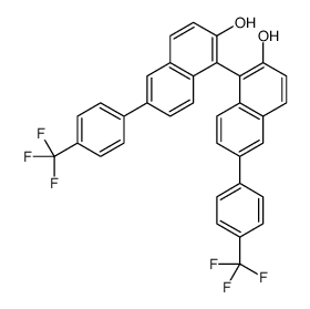 (R)-6,6-双(4-(三氟甲基)苯基)-1,1-联萘-2,2-二醇结构式