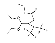 ethyl 3-(diethoxymethyl)-2,2-bis(trifluoromethyl)cyclopropanecarboxylate结构式
