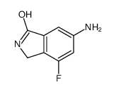 6-氨基-4-氟-2,3-二氢-1H-异吲哚-1-酮结构式