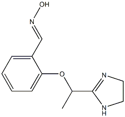 (E)-2-(1-(4,5-Dihydro-1H-imidazol-2-yl)ethoxy)benzaldehyde oxime结构式