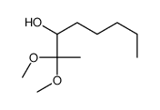 2,2-dimethoxyoctan-3-ol Structure