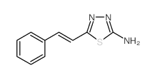 5-苯乙烯基-[1,3,4]噻二唑-2-基胺结构式