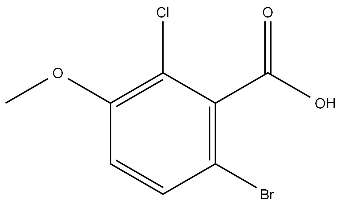 6-Bromo-2-chloro-3-methoxybenzoic acid Structure