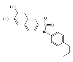 6,7-dihydroxy-N-(4-propylphenyl)naphthalene-2-sulfonamide Structure