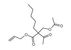 allyl 2-(acetoxymethyl)-2-acetylheptanoate Structure