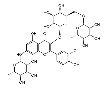 isorhamnetin 3-rutinoside-7-rhamnoside Structure