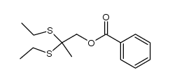 2,2-bis(ethylthio)propyl benzoate结构式