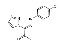 (Z)-1-[2-(4-chlorophenyl)hydrazono]-1-(1H-1,2,3-triazol-1-yl)propanone Structure