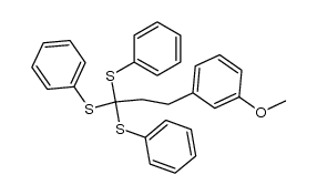 3-(m-methoxyphenyl)-1,1,1-tris(phenylthio)propane结构式