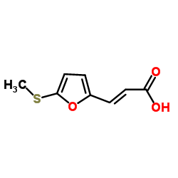(2E)-3-[5-(Methylsulfanyl)-2-furyl]acrylic acid Structure