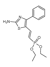 [(E)-2-(2-Amino-4-phenyl-5-thiazolyl)ethenyl]phosphonsaeure-diethylester结构式