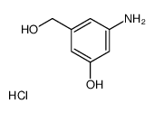 3-amino-5-(hydroxymethyl)phenol,hydrochloride结构式