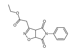 (4,6-Dioxo-5-phenyl-4,5,6,6a-tetrahydro-3aH-pyrrolo[3,4-d]isoxazol-3-yl)-acetic acid ethyl ester Structure