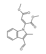 dimethyl 2-(3-formyl-2-methyl-1H-indol-1-yl)maleate结构式