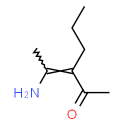 2-Hexanone, 3-(1-aminoethylidene)- (9CI) Structure