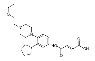 (E)-but-2-enedioic acid,1-(2-cyclopentylphenyl)-4-(2-ethoxyethyl)piperazine结构式