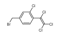 3-chloro-4-(trichlorovinyl)benzyl bromide Structure