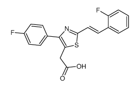 2-[4-(4-fluorophenyl)-2-[(E)-2-(2-fluorophenyl)ethenyl]-1,3-thiazol-5-yl]acetic acid Structure
