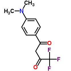 1-(4-Dimethylamino-phenyl)-4,4,4-trifluoro-butane-1,3-dione结构式
