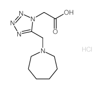 [5-(azepan-1-ylmethyl)-1H-tetrazol-1-yl]acetic acid hydrochloride结构式