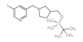 3-((3-((tert-Butyldimethylsilyloxy)methyl)-pyrrolidin-1-yl)methyl)-5-iodopyridine Structure