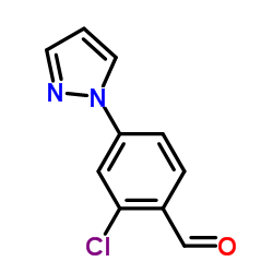 2-Chloro-4-(1H-pyrazol-1-yl)benzaldehyde structure