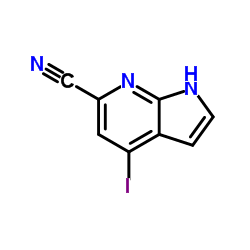 6-Cyano-4-iodo-7-azaindole结构式