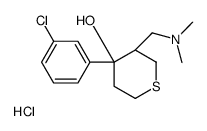 (3R,4S)-4-(3-chlorophenyl)-3-[(dimethylamino)methyl]thian-4-ol,hydrochloride结构式