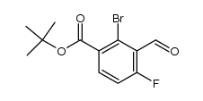 2-bromo-4-fluoro-3-formylbenzoic acid tert-butyl ester Structure