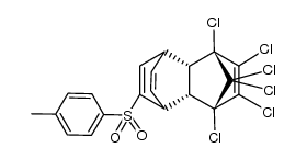 1,2,3,4,11,11-hexachloro-1,4,4a,5,8,8a-hexahydro-9-p-toluenesulfonyl-1,4-exo-methano-5,8-exo-ethenonaphthalene结构式