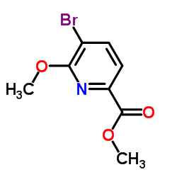 5-溴-6-甲氧基吡啶甲酸甲酯结构式
