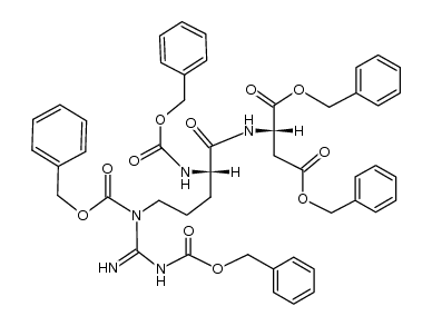 N-(Nα,Nδ,Nω-tris-benzyloxycarbonyl-L-arginyl)-L-aspartic acid dibenzyl ester Structure