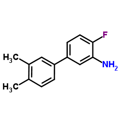 [1,1'-Biphenyl]-3-amine, 4-fluoro-3',4'-dimethyl- Structure