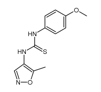 N-(4-methoxyphenyl)-N'-(5-methylisoxazol-4-yl)thioharnstoff结构式
