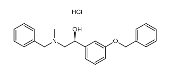 (S)-2-(benzyl(methyl)amino)-1-(3-(benzyloxy)phenyl)ethanol hydrochloride结构式