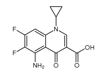 5-amino-1-cyclopropyl-6,7-difluoro-1,4-dihydro-4-oxoquinoline-3-carboxylic acid Structure