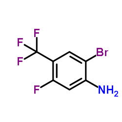 2-Bromo-5-fluoro-4-(trifluoromethyl)aniline结构式