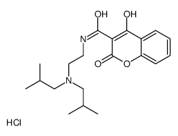 2-[(4-hydroxy-2-oxochromene-3-carbonyl)amino]ethyl-bis(2-methylpropyl)azanium,chloride结构式