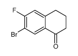 7-溴-6-氟-3,4-二氢萘-1(2H)-酮结构式