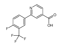 2-[4-fluoro-3-(trifluoromethyl)phenyl]pyridine-4-carboxylic acid结构式