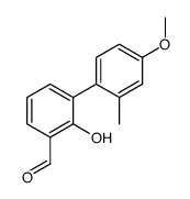 2-hydroxy-3-(4-methoxy-2-methylphenyl)benzaldehyde Structure