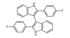 2,2'-bis(4-fluorophenyl)-1H,1'H-3,3'-biindole结构式