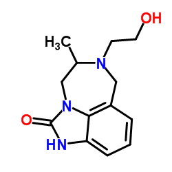 6-(2-Hydroxyethyl)-4,5,6,7-tetrahydro-5-methylimidazo(4,5,1-jk)(1,4)benzodiazepin-2(1H)-one结构式