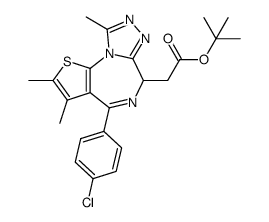 (+/-)-SGCBD01, [(R,S)-4-(4-氯苯基)-2,3,9-三甲基-6H-1-硫杂-5,7,8,9a-四氮杂-环戊环[e]氮杂-6-基]-乙酸叔丁酯, N-(2′,5′-二甲氧基 [1,1'-联苯 ]-4-基)-3-氟-4-吡啶甲酰胺结构式