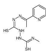 1-methyl-3-[[(E)-1-pyridin-2-ylethylideneamino]carbamothioylamino]thiourea Structure