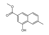 2-Naphthalenecarboxylic acid, 4-hydroxy-6-Methyl-, Methyl ester Structure