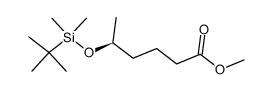 (+)-methyl (5S)-5-<(tert-butyldimethylsilyl)oxy>hexanoate结构式