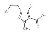 4-Chloro-1-methyl-3-propyl-1H-pyrazole-5-carboxylic acid Structure