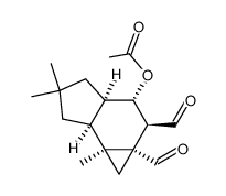 (1aS,2S,3S,3aR,6aS,6bS)-1a,2-diformyl-5,5,6b-trimethyldecahydrocyclopropa[e]inden-3-yl acetate Structure