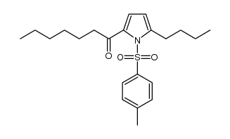 1-[5-butyl-1-(p-tolylsulfonyl)pyrrol-2-yl]heptan-1-one结构式